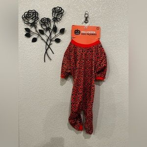 NWT Fuzz Yard Dog Halloween Costume Pajamas Jack-O-Lantern Black Orange